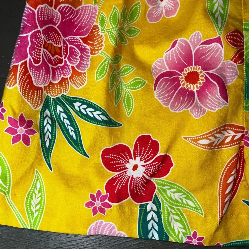 Peek Girls Yellow Floral Romper NWT 4-5